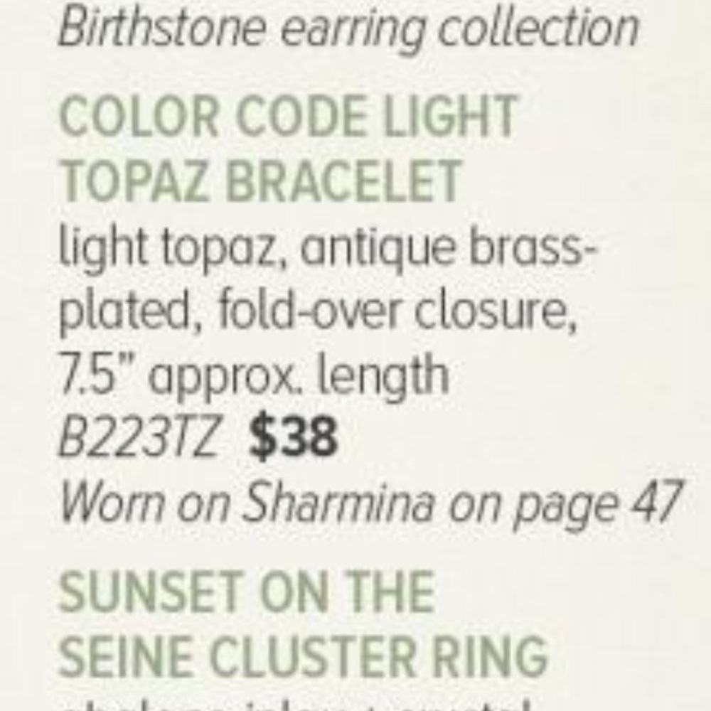 Color Code Light Topaz Bracelet - Picture 7 of 7